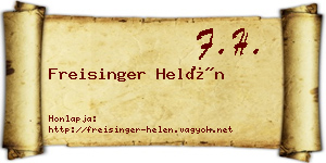 Freisinger Helén névjegykártya